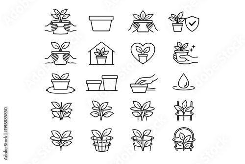 Vector visual calm image drops care icon handling simple generation container confidence