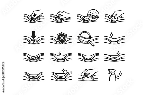 Seal clearing cue hair groove laundry vector hygiene blockage smooth removal care