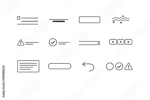 Hint message skeleton button placeholder vector dropdown grid row icon blank