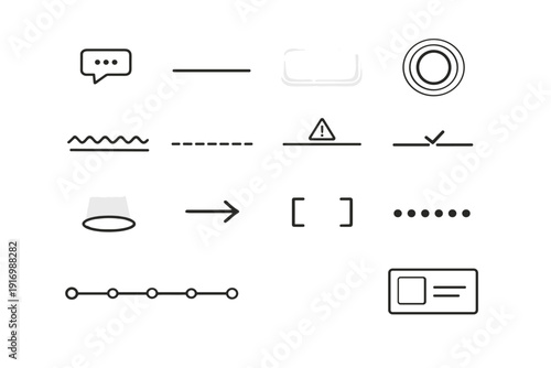 Ring generation image icon simple arrow card zigzag guidance attention vector dots