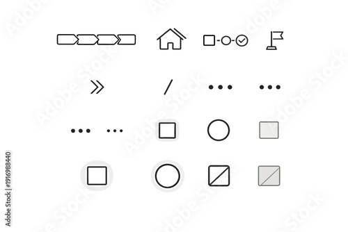 Generation slash final simple chevron step outline icon image ellipsis breadcrumb home