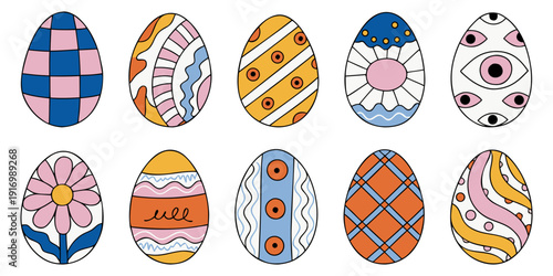 Colorful easter eggs