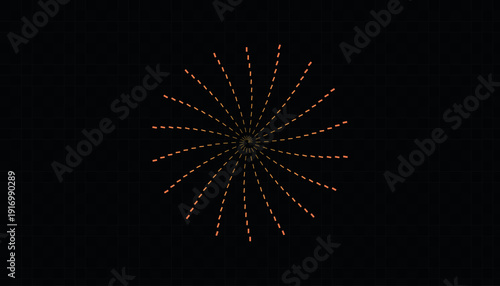 A pixelated image of a firework explosion in the night sky