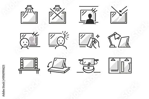 Glare ceiling logic image placement icon generation risk cue simple awareness caution