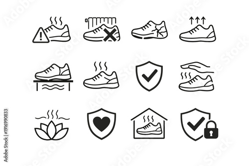 Warning heat calm simple material image radiator generation vector prevention damage crossed