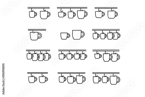 Vector generation image fit comparison icon functional simple display harmony mugs size
