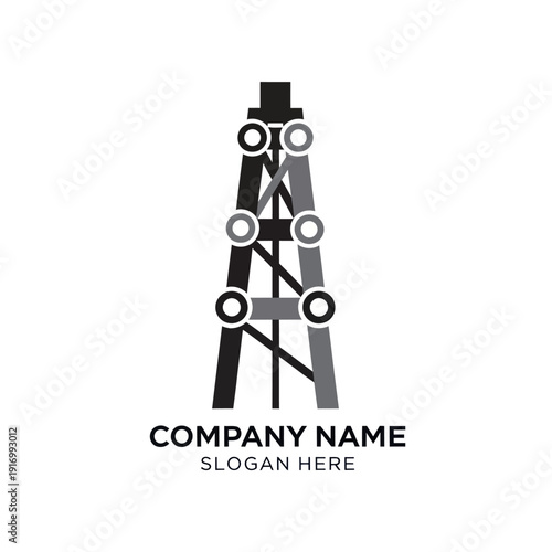 Telescope Icon with Lenses and Tripod.