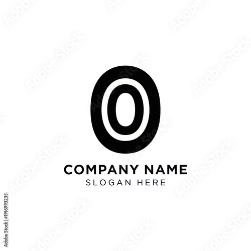 Black Oval Logo Template for Company.