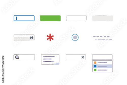 Generation required placeholder multiline input simple vector image abstract clear icon state