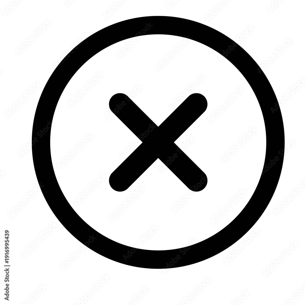 Obraz premium cross x vector icon. no wrong symbol. delete, vote sign. graphic design element set on white background no checkmark icon Cross Circle Icons. Close, Cancel, Error, or Delete Symbol Design