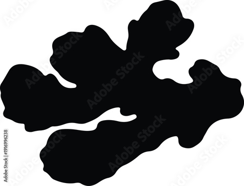 silhouette abstract organic root spice shape ginger herbal plant vector design