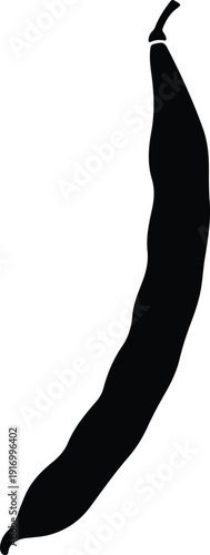 silhouette carob pod healthy natural organic ingredient vector design