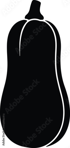 silhouette butternut squash vegetable food healthy cooking harvest autumn vector design