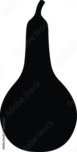 silhouette elegant unique organic gourd squash bottle shape vector design