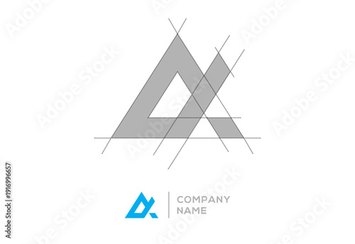 Modern abstract geometric logo design for corporate identity and branding.