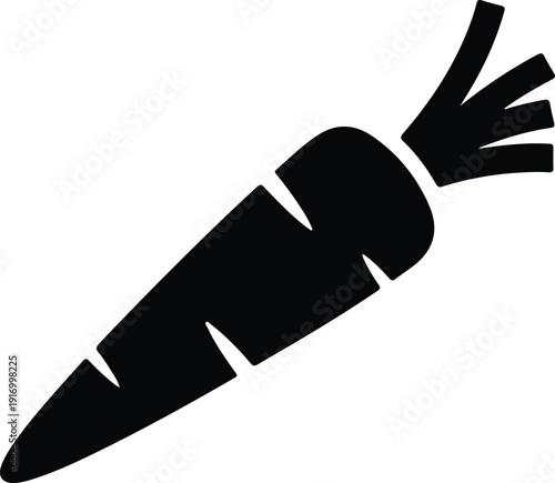 silhouette simple carrot vegetable food healthy eating garden vector design