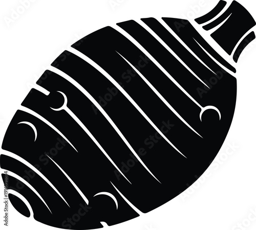 silhouette stylized taro root vegetable healthy food ingredient simple vector design