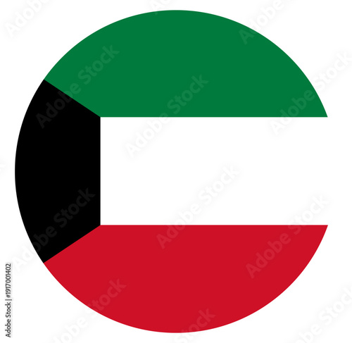 button Kuwait flag icon vector illustration 