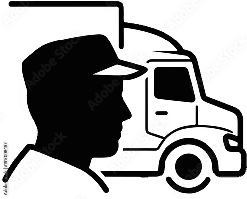 A person in a hat stands beside a truck