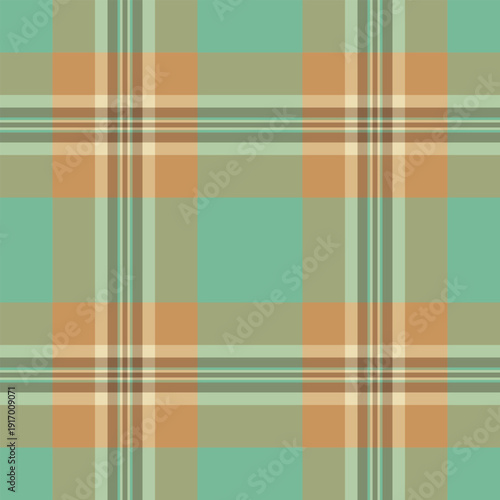 Back to school tartan vector plaid, cowboy pattern check seamless. Down texture background textile fabric in pastel and orange colors.