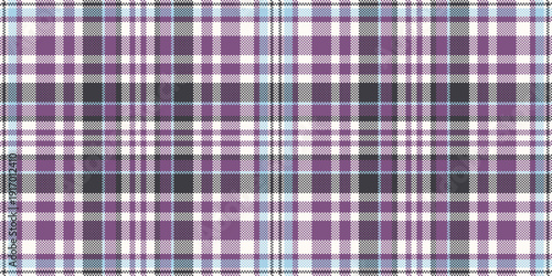 Fold textile texture seamless, marketing check background plaid. Picture vector pattern tartan fabric in purple and snow colors.