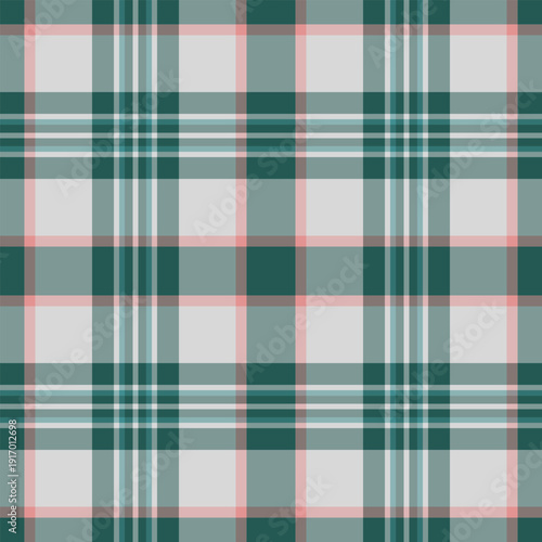 Napkin check vector tartan, tailor fabric textile pattern. Free seamless plaid texture background in pastel and teal colors.
