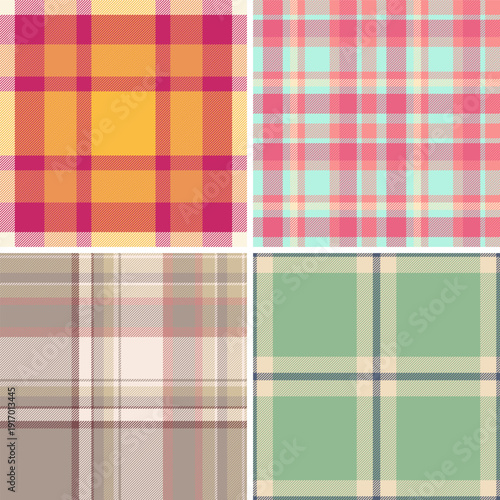 Editorial plaid collection developed for layout designers. This pack frames magazines, brochures, and covers. Vector grids align typography.