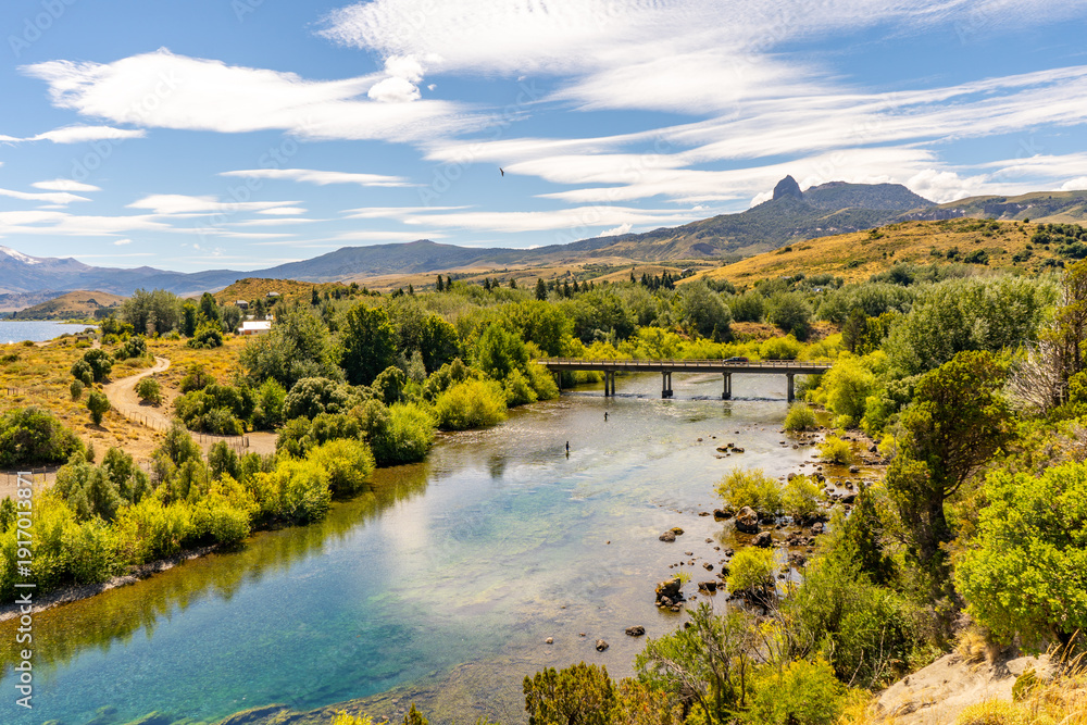 Fototapeta premium view of the river in the mountains