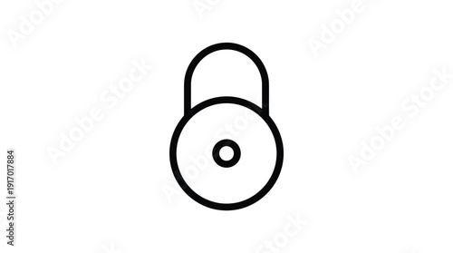 Simple black lock icon on white background.