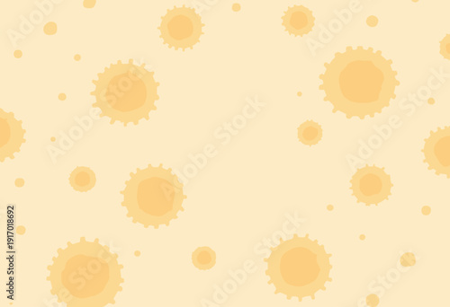 Yeast cell background Budding yeast cells illustrated soft sketch style Light beige background