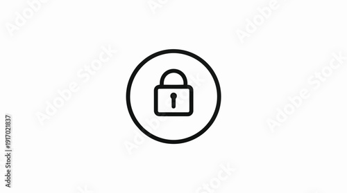 Simple black padlock icon on white background symbolizing security and protection.