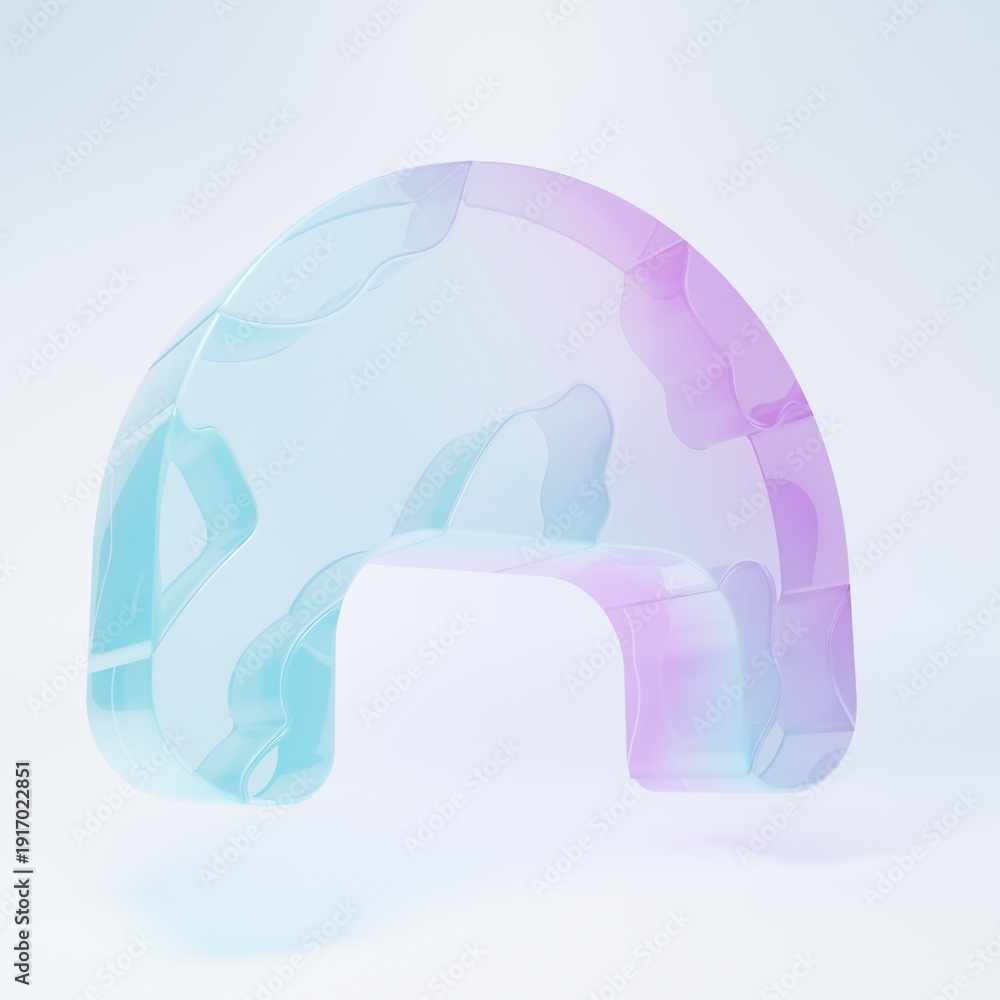 Obraz premium Frosted glass Military helmet icon isolated on white background. Army hat symbol of defense and protect. Protective hat. Minimalism concept. 3D render illustration