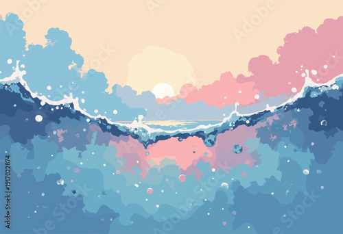 Oil Immersion background blurry, wet glass texture effect Subtle distortion edges