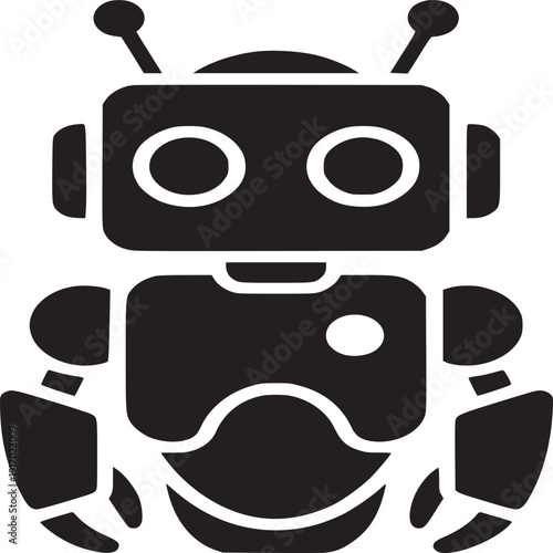 Cute robot illustration ready to assist modern technology learning resources for kids