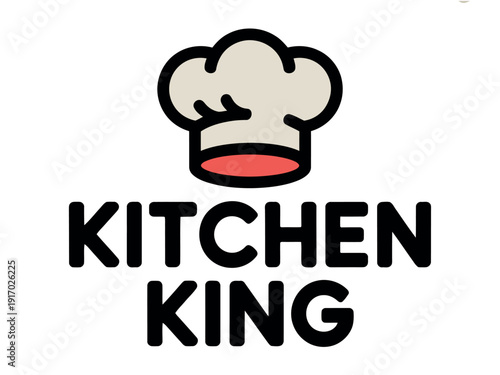 Cartoon chef hat graphic sits above bold text identifying a culinary expert as the kitchen king.