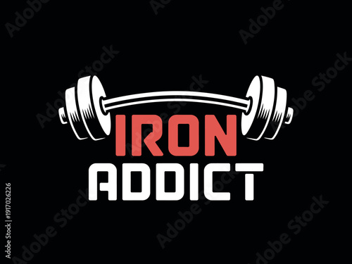 Weightlifting barbell graphic illustrates the intense dedication of strength training enthusiasts.