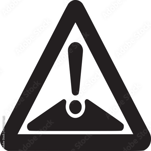 Warning symbol for potential danger and hazards needing urgent attention for safety and security measures
