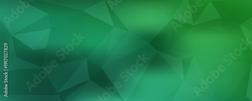 Abstract polygonal green background vector