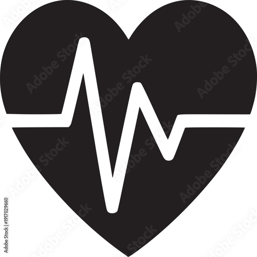 Show vital heart health with this striking graphic symbolizing wellness and medical care