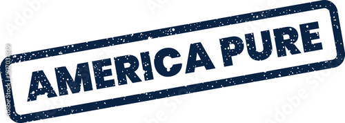 A rustic rectangular stamp indicating national origin and purity, ideal for product quality assurance and branding