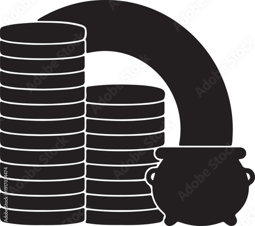 St. Patrick’s Day Pot of Gold Icon.