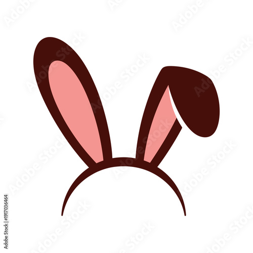A cartoon bunny ear headband on a white background