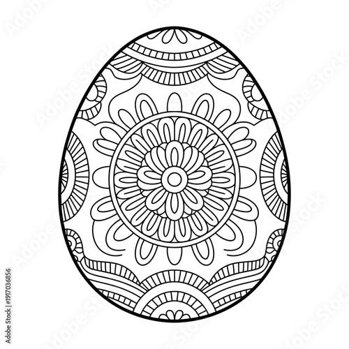 A beautifully decorated Easter egg with intricate floral patterns
