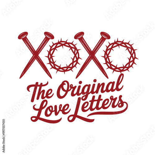A symbolic logo featuring a unique blend of love letters and Christian imagery