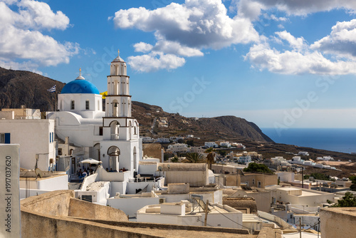 Chiesa della trasfigurazione del Salvatore a Pyrgos, Santorini Grecia
