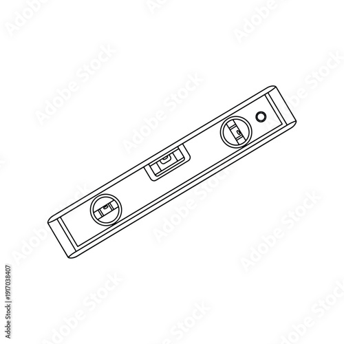 Spirit Level Measuring Tool Silhouette Icon Vector