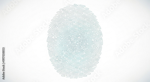 A minimalist vector graphic illustration of a fingerprint on a white background