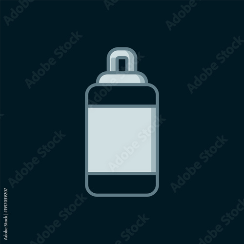 Line Punching bag icon isolated on black background. Flat filled outline style with shadow. Vector