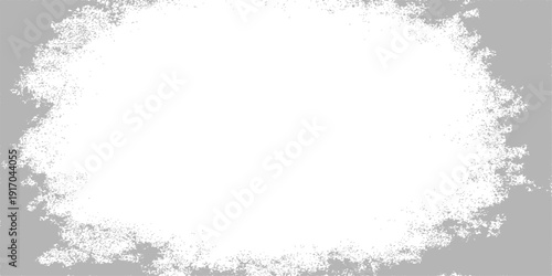 Abstract black and white grunge frame featuring a winter snowflake pattern and frosted floral textures for a cold season holiday card design