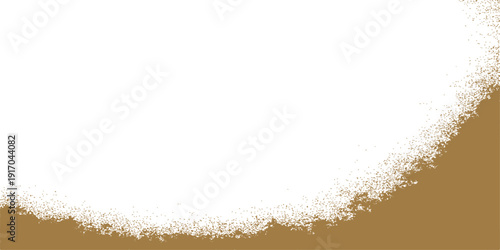 Golden Christmas trees glow against an abstract background of grass and snow with a blue water splash texture